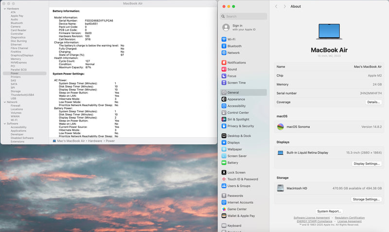 Apple 2023 MacBook Air M2 15" (10-Core GPU) 24GB RAM 512GB SSD AC+ - Very good