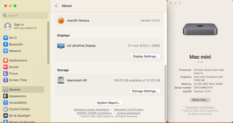 Apple 2018 Mac Mini 3.6GHz Quad-Core i3 32GB 128GB SSD IUG630