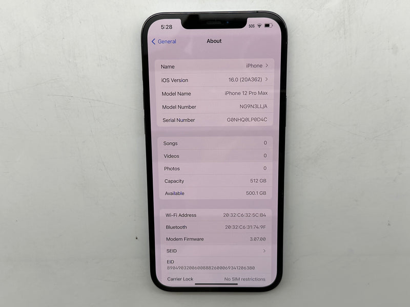 Apple iPhone 12 Pro Max 512GB "Graphite" GSM/CDMA Unlocked