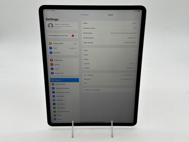 Apple 2018 iPad Pro 3rd Generation 12.9 in 64GB (Wifi Only) Space Gray