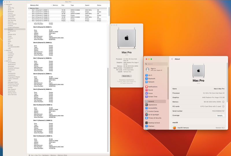 Apple 2019 Mac Pro 3.2GHz 16-Core Xeon W 96GB 256GB SSD Vega II 32GB